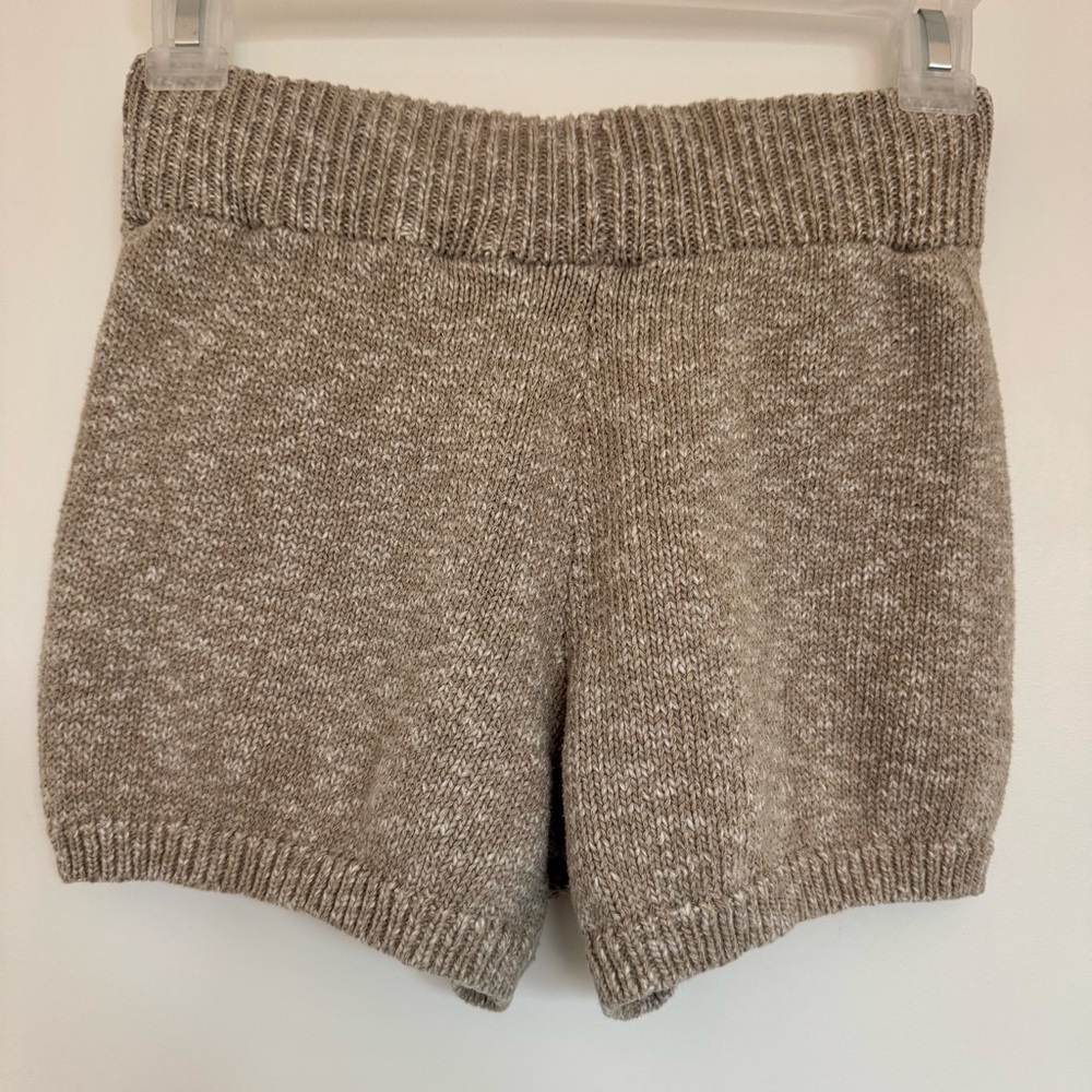 Zara Size Small Extra Small Tan Comfy Casual Lounge Knit Short Shorts